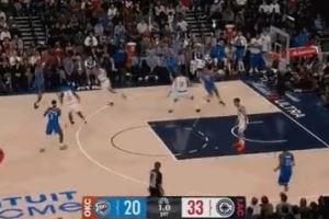 自带瞄准镜!以赛亚·乔轰进首节超远压哨三分