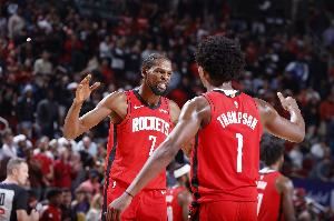 本赛季火箭前10场场均净胜对手11.0分 队史第二高